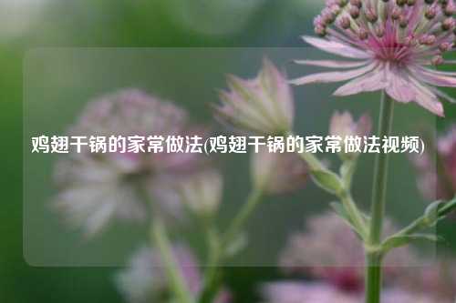 鸡翅干锅的家常做法(鸡翅干锅的家常做法视频)