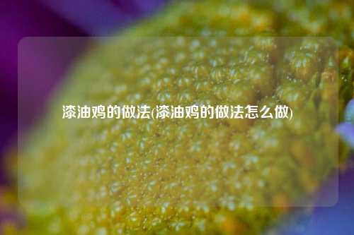 漆油鸡的做法(漆油鸡的做法怎么做)